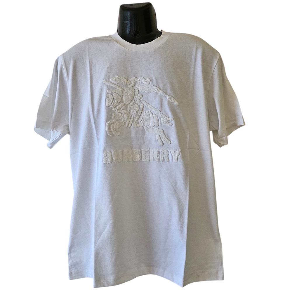 Burberry White Mens Short Sleeve Tee Size Large